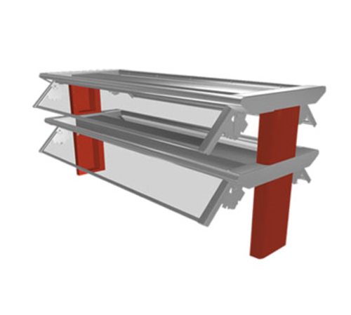Duke TS580-46 45.75" W Stainless Steel Double Sided Self-Service Thurmaduke Designer Sneeze Guard