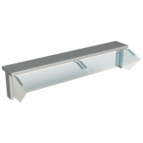 Duke TS530-88-1SN 45.5" W Single-Sided Self-Service Thurmaduke Designer Sneeze Guard