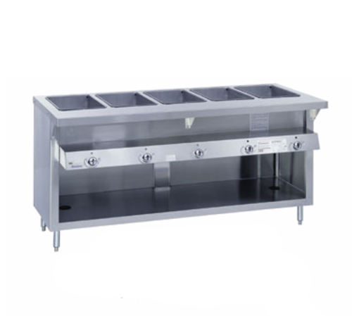 Duke G-4-DLSS-LP 60" W Liquid Propane Stainless Steel 4 Pan Enclosed Base Thurmaduke Steamtable Unit - 14000 BTU