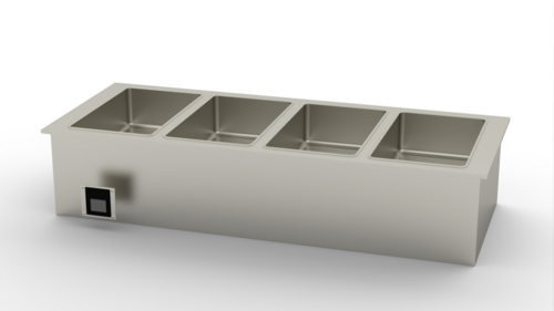 Duke WWG4 4-Pan Stainless Steel Electric Insulated Waterless Hot Food Well Drop-In Unit