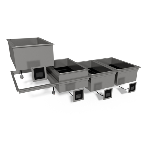 Duke WW-2 2-Pan Stainless Steel Electric Insulated Waterless Hot Food Well Drop-In Unit