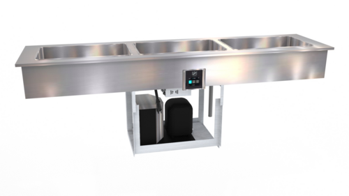 Duke FCP3-SL 71.38" W x 24" H Stainless Steel Straight Drop-In Flush Mount Cold Pan Unit - 120 Volts