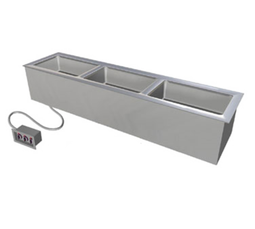 Duke ADI-1ESL-SW 1 Pan Stainless Steel Electric Insulated Slimline Hot Food Drop-In Unit with Drains