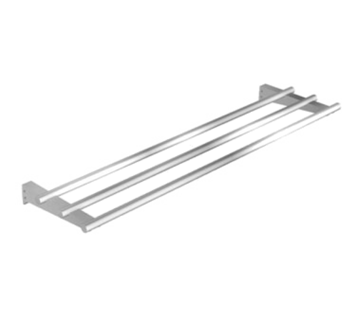 Duke 3BTS-FX-102 102" W x 12" D Stainless Steel 3 Rails Stationary Tray Slide with Fixed Brackets
