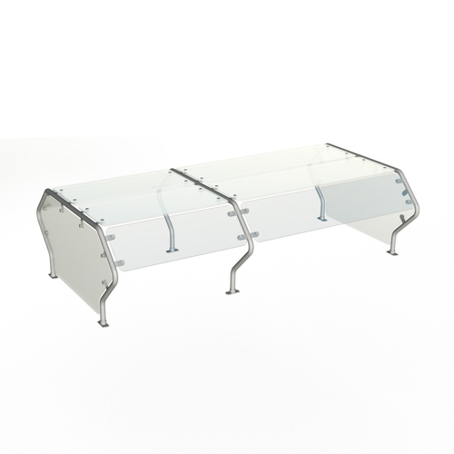 Duke TS482DS-74 87.75" W Stainless Steel Double Sided Self-Service Contemporary Food Shield