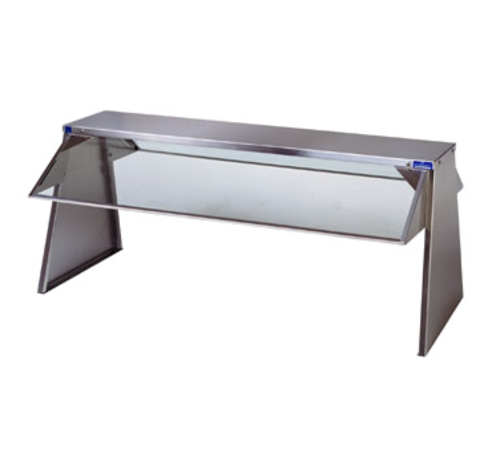 Duke 737HT 58.38" W Stainless Steel Single-Sided Self-Service Buffet Shelf and Breath Guards on Both Sides