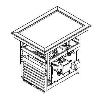 Duke RFT3-SB 57" W x 29" D Stainless Steel Recessed Frost Top Standard Body Drop-In Unit - 120 Volts