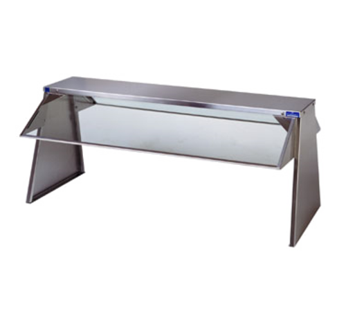Duke 738HT 72.38" W Stainless Steel Single-Sided Self-Service Buffet Shelf and Breath Guards on Both Sides