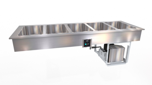 Duke FCP5-SB 74.81" W x 24" H Stainless Steel Straight Drop-In Flush Mount Cold Pan Unit - 120 Volts
