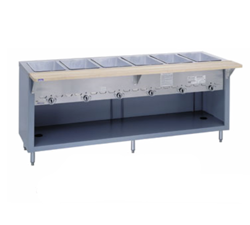 Duke G-3-CBSS-NG 46" W Natural Gas Stainless Steel 3 Pan Enclosed Base Thurmaduke Steamtable Unit - 7500 BTU