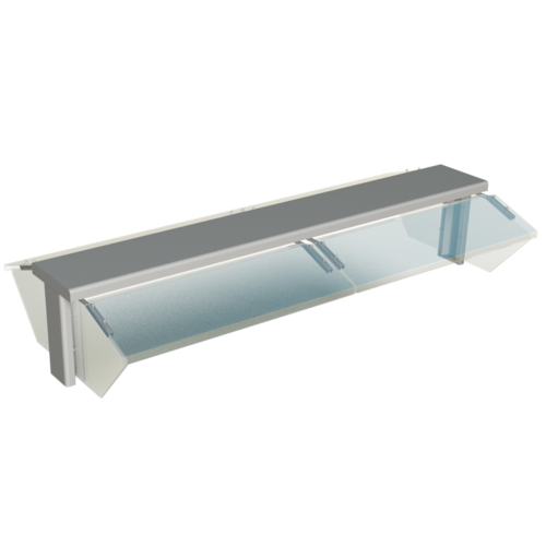 Duke TS530-88 59.57" W Stainless Steel Double Sided Self-Service Thurmaduke Designer Sneeze Guard