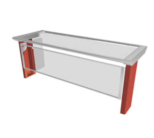 Duke TS570-74 115.63" W Stainless Steel Single-Sided Full-Service Thurmaduke Designer Sneeze Guard