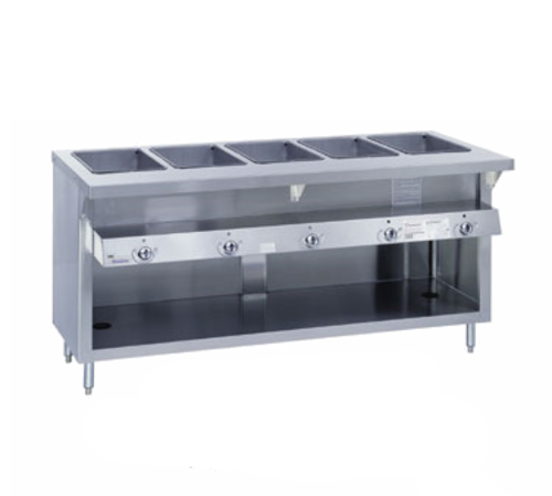 Duke G-3-DLPG-NG 46" W Natural Gas Stainless Steel 3 Pan Enclosed Based Painted Thurmaduke Steamtable Unit - 7500 BTU