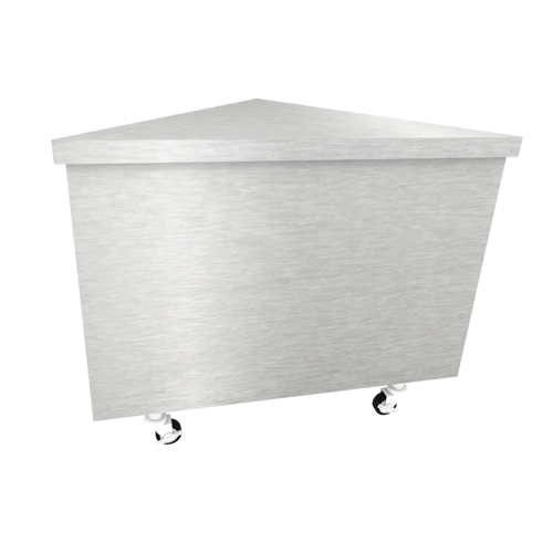 Duke TTU-90SS 31" W x 36" H Stainless Steel Top 16 Gauge Mobile Thurmaduke Triangle Unit