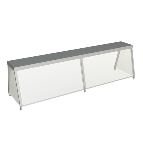 Duke 956-460-6 86.22" W Stainless Steel 18 Gauge Single Deluxe Serving Overshelf