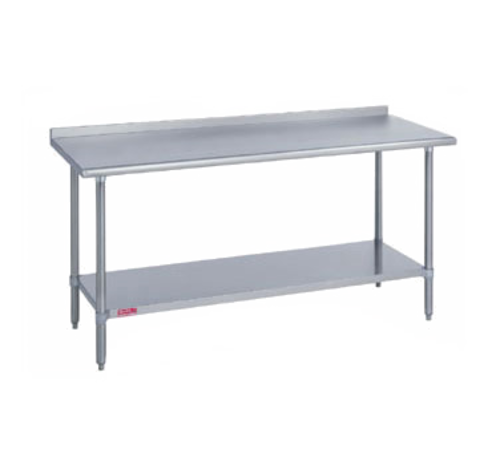 Duke 314S-2472-2R 72" W Stainless Steel Base 14 Gauge Work Table