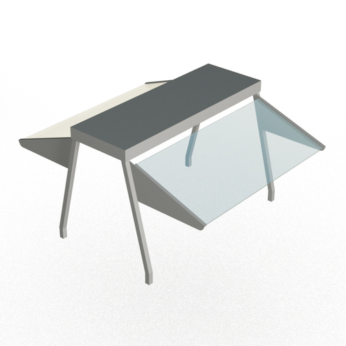 Duke 838 31.63" W Stainless Steel Double Sided Self-Service Buffet Shelf