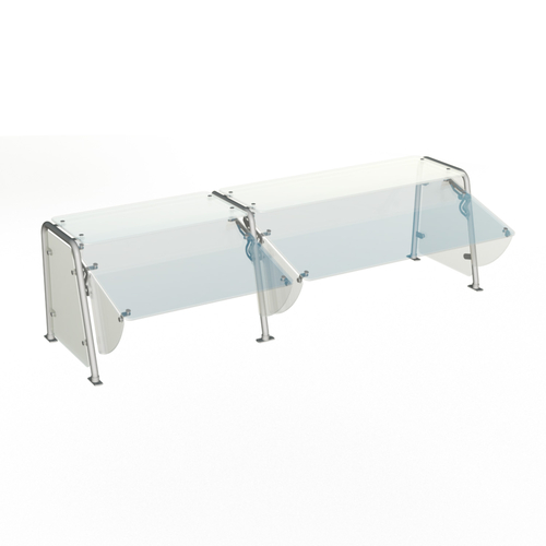 Duke TS462-88 73" W Stainless Steel Single-Sided Full / Self-Service Contemporary Food Shield