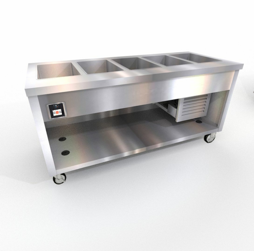 Duke TFCP-74SS-N7 74" W Stainless Steel Refrigerated Thurmaduke Flush Mount Cold Pan Unit - 120 Volts