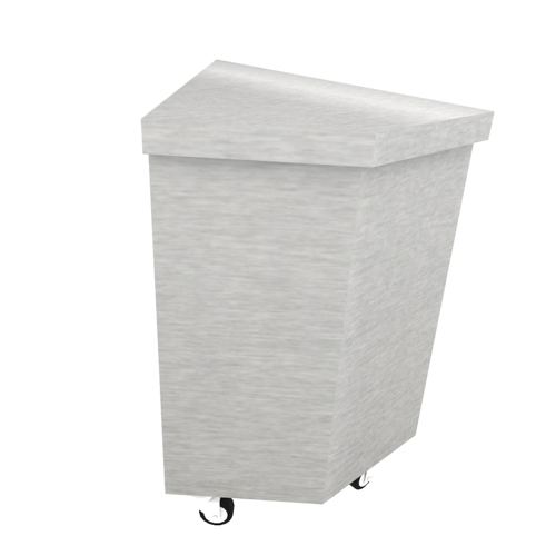 Duke TTU-45SS 32" L Stainless Steel Enclosed Base 45° Corner Triangle Unit