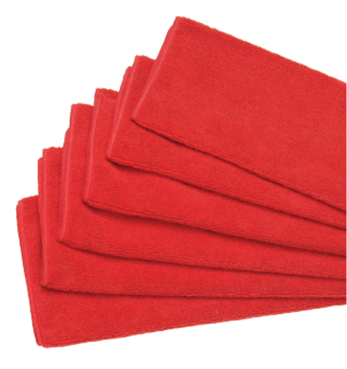 Winco BTM-16R 16" W Red Cleaning Cloth Bar Kitchen Towel Set