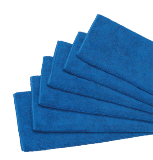 Winco BTM-16B 16" W Blue Cleaning Cloth Bar Kitchen Towel Set