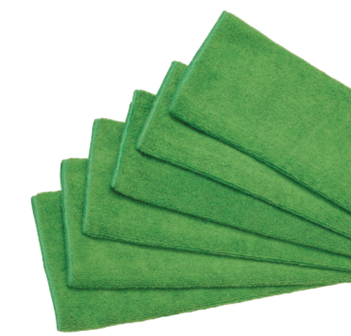 Winco BTM-16G 16" W Green Cleaning Cloth Bar Kitchen Towel Set