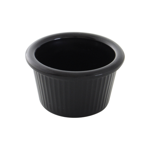 Thunder Group PL507BL1 1.5 Oz. Black Round Plastic Ramekin