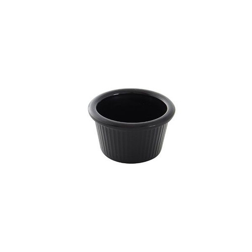 Thunder Group PL507BL1 1.5 Oz. Black Round Plastic Ramekin