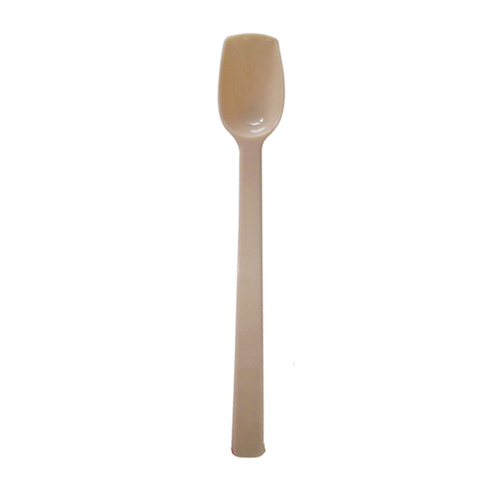 Thunder Group PLBS010BG 0.75 Oz. Beige Polycarbonate Solid 10" Buffet Spoon