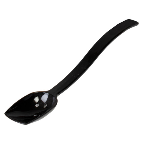 Thunder Group PLBS110BK 0.75 Oz. Black Polycarbonate Perforated 10" Buffet Spoon