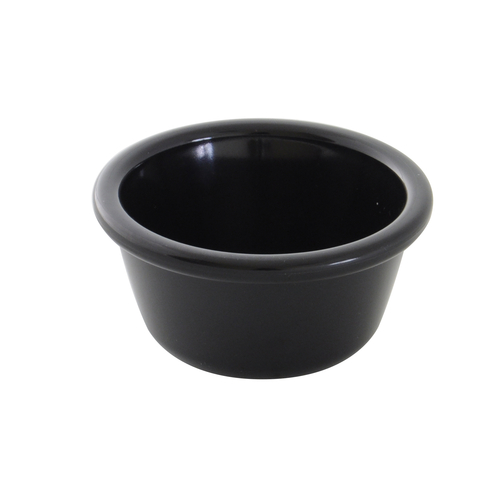 Thunder Group PL537BL1 3 Oz. Black Round Plastic Ramekin