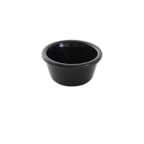 Thunder Group PL537BL1 3 Oz. Black Round Plastic Ramekin