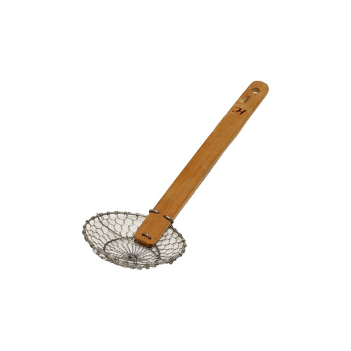 Thunder Group SLSKR104GV 12" L Galvanized Steel Round Fine Mesh Bowl Skimmer