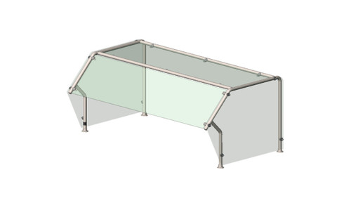 Vollrath N98653 Self-Service Single-Sided Stainless Steel NSF2 (2011) Contemporary Breath Guard