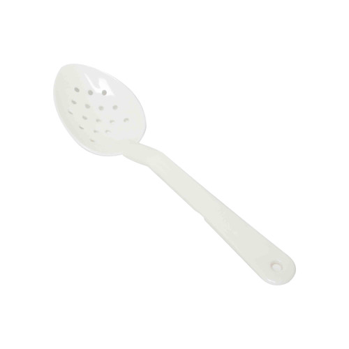 Thunder Group PLSS113WH 11" White Polycarbonate Perforated Serving Spoon