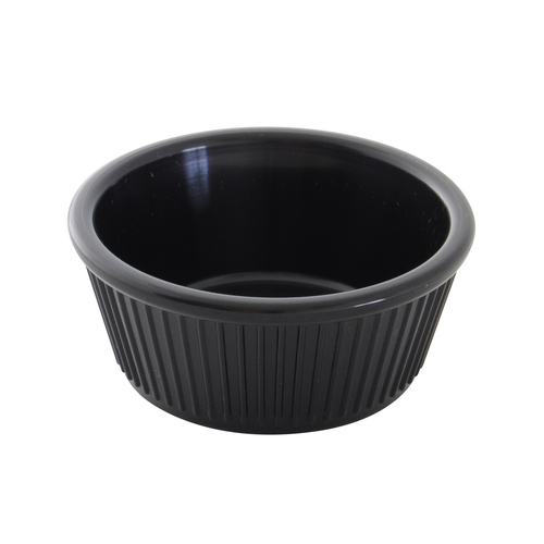 Thunder Group PL533BL1 3.5 Oz. Black Round Plastic Ramekin