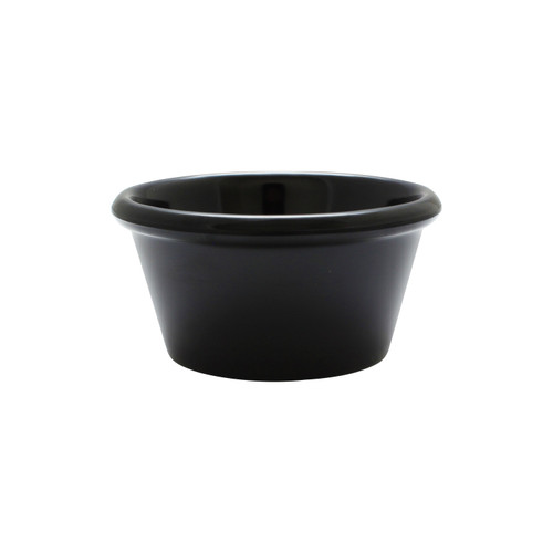 Thunder Group ML539BL1 6 Oz. Black Round Melamine Ramekin