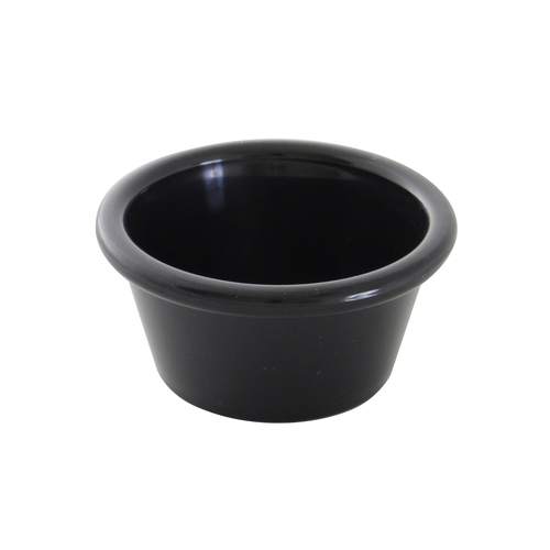 Thunder Group PL536BL1 2.5 Oz. Black Round Plastic Ramekin