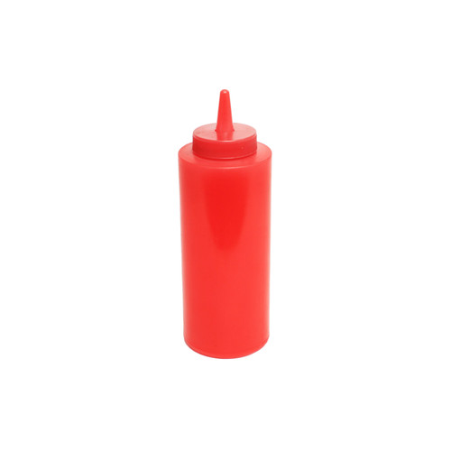 Thunder Group PLTHSB012R 12 Oz. Red Plastic Squeeze Bottle