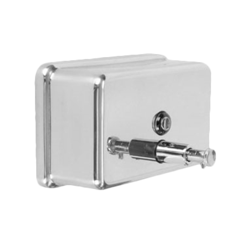 Thunder Group SLSD040H 40 Oz. Rectangular 18/8 Stainless Steel Horizontal Soap Dispenser