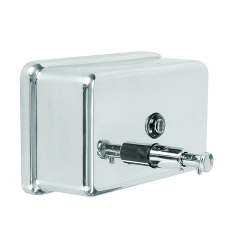 Thunder Group SLSD040H 40 Oz. Rectangular 18/8 Stainless Steel Horizontal Soap Dispenser