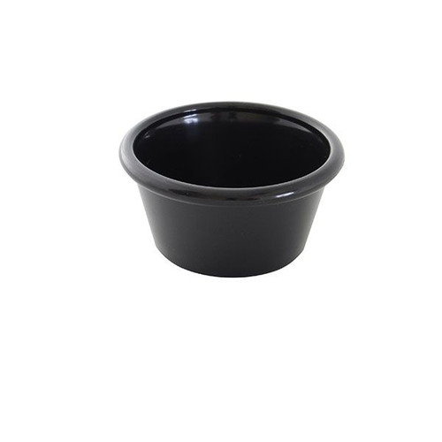 Thunder Group PL539BL1 6 Oz. Black Round Plastic Ramekin
