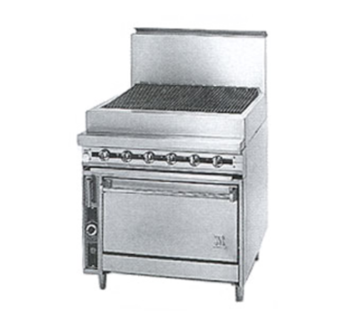 Jade JTRH-18B-LP 18" W Liquid Propane 6" Plate Shelf Titan Heavy Duty Range - 45,000 BTU