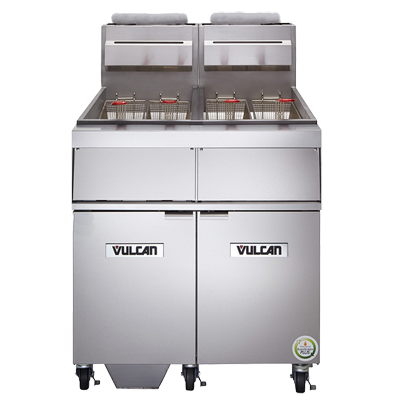 Vulcan 2GR45MF-LP 45 Lbs. Stainless Steel Liquid Propane Millivolt Fryer - 240,000 BTU