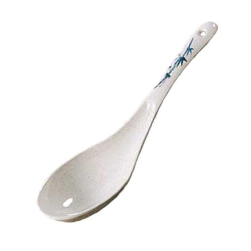 Thunder Group 7007BB 2.5 Oz. Blue Bamboo Melamine with Hanging Hole Ladle or Spoon