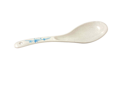 Thunder Group 7007BB 2.5 Oz. Blue Bamboo Melamine with Hanging Hole Ladle or Spoon