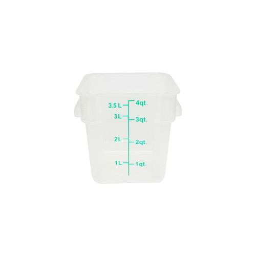 Thunder Group PLSFT004TL 4 Qt. Translucent Square Polypropylene Food Storage Container