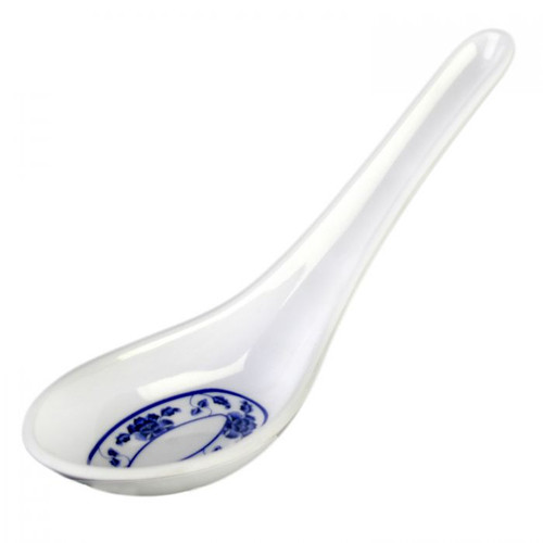 Thunder Group 7003B 0.75 Oz. Lotus Melamine Won Ton Soup Spoon