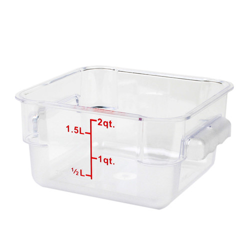 Thunder Group PLSFT002PC 2 Qt. Clear Polycarbonate Square Food Storage Container